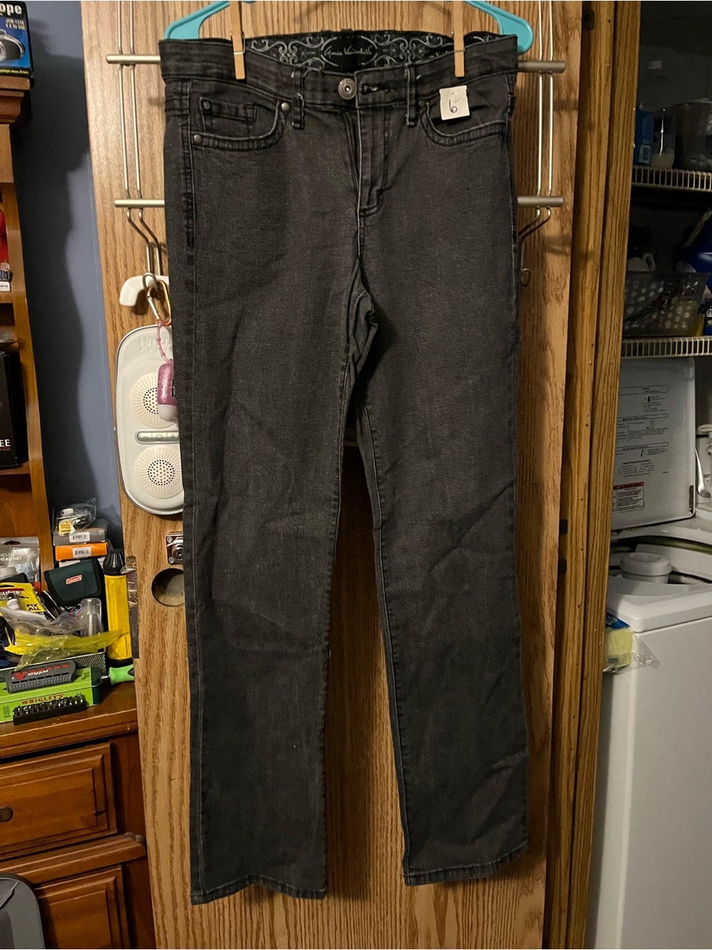 Gloria Vanderbilt Black Straight-Leg Jeans